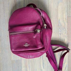 Coach small leather backpack - magenta